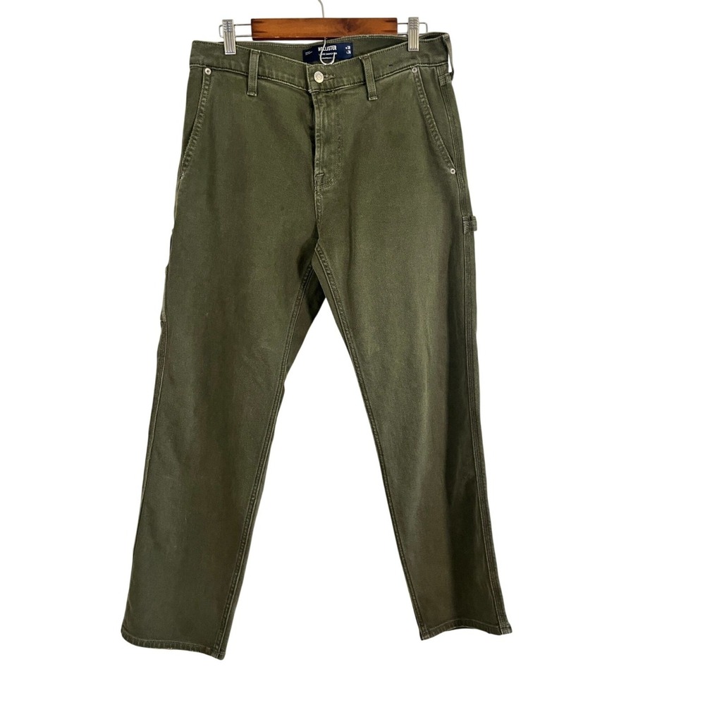 Hollister Cargo Utility Pant Green 30" Y2K Preppy Grunge Skater Neutral 90s Gorp